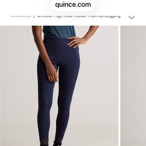 Quince High-Rise Pocket Thermal Leggings - Navy